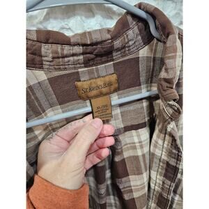 St Johns Bay size XL men's button up tan and brown